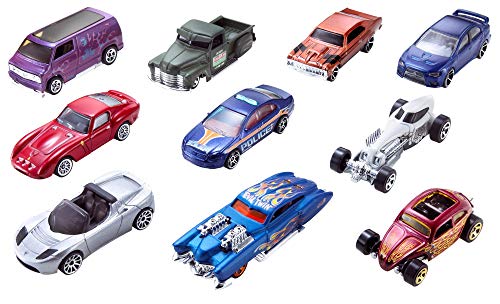 Conjunto de veículos e pistas HOT WHEELS (5 anos) Hot Wheels - Carrinhos de brinquedo - alta velocidade, 5 anos, 10 veículos, pistas