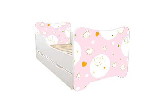 Cama Infantil TOPBEDS Happy Kitty (Castanho - 160x80 cm) Topbeds - Eletrodomésticos - gaveta, madeira mdf, 160x80 cm, design moderno