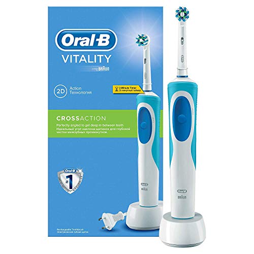 Escova de Dentes Elétrica ORAL B Vitality Precision Clean Azul e Branco Oral-B - Escovas de dentes - elétrica, bateria, 2d action, temporizador