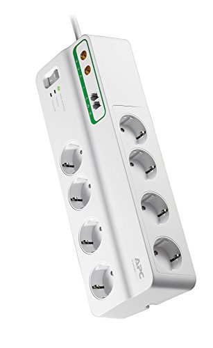 APC PMF83VT-GR estabilizador de corrente 8 tomada(s) CA 230 V 3 m Branco APC - Filtros de linha e supressores de surtos - 8 tomadas, 230 v, 3 m, interruptor