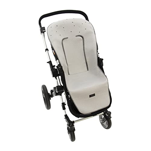 Almofada de Verão para Carrinho de Bebé Cinzento Rosy Fuentes - Forros e sacos de transporte para bebês - tecidos macios, confortáveis, 100x60 cm