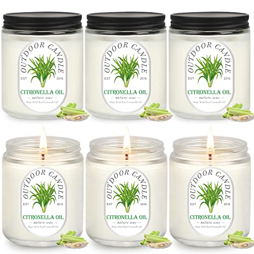 Velas de exterior com aroma a citronela 6 unidades YINUO LIGHT - Repelentes de insetos domésticos - citronela, fresco, relaxante, externo