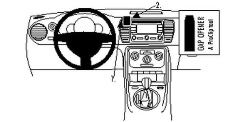 Suporte Telemóveis BRODI TEL-PROCLIP-VW-BEETLE Brodit - Suportes para telemóveis - ajustável, fixação adesiva, telemóvel