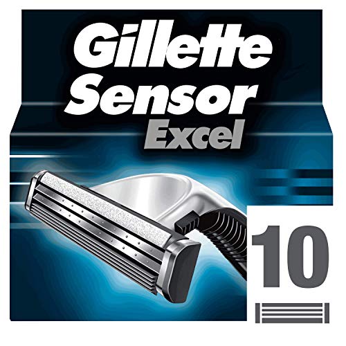 Recarga de Máquina de Barbear GILLETTE Sensor Excel (10 Unidades) Gillette - Lâminas e navalhas de barbear - recarga, máquina de barbear, gillette sensor excel, 10 unidades