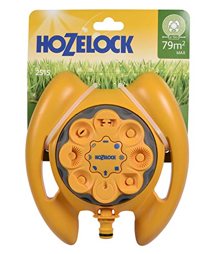 Aspersor Hozelock 2515 | Cinzento, Amarelo Hozelock - Aspersores e cabeças de aspersor - 8 tipos, pequenos jardins, cobertura 79 m²