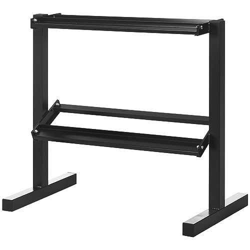 Suporte para Barra de Musculação SPORTNOW SM-STEEL SPANISH AOSOM - Racks de armazenamento de pesos livres - suporte, barra, musculação, sportnow