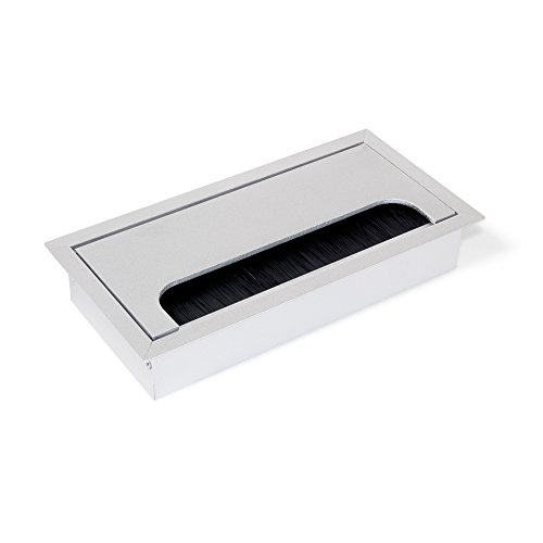 Organizador Cabos Emta 160X80 Mm Alumínio Anodizado EMUCA Emuca - Peças e acessórios para secretárias - organizador cabos, alumínio anodizado