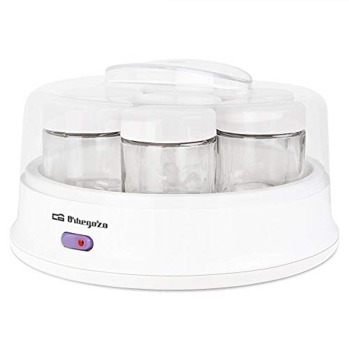 Máquina de Yogur Orbegozo Yu 2350 | Branco (Armazenamento e limpeza) Orbegozo - Fabricantes de iogurte - 12 L, temperatura regulável, visor incorporado, limpeza