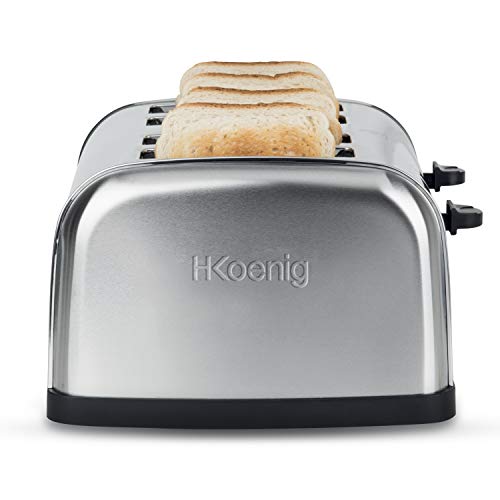 Torradeira H.KOENIG Tos14 (4 fatias - 1500 W) H.Koenig - Torradeiras - 4 fatias, 1500 w