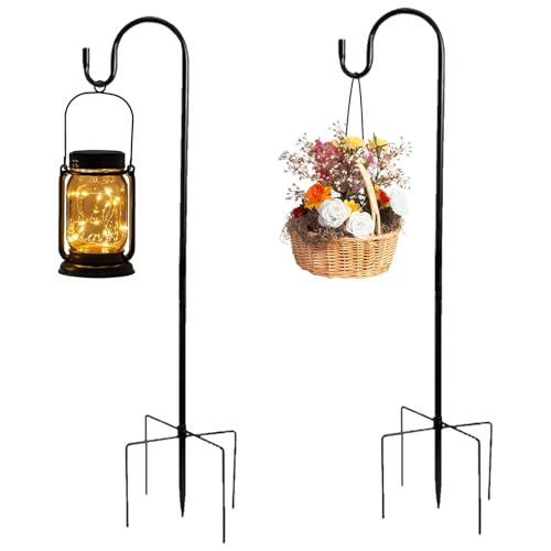 Gancho de Pastor Kleemeiero 2PZS | Preto (Jardinagem) Kleemeiero - Gaiolas e suportes para plantas - decoração, jardim, preto, acessórios