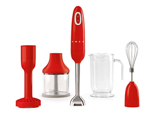 Varinha Mágica Smeag Hbf02Rdeu 50´Style Cor Vermelho 700 W Smeg - Batedeiras e liquidificadores - varinha mágica, SMEG, hbf02rdeu, cor vermelho, 700 W
