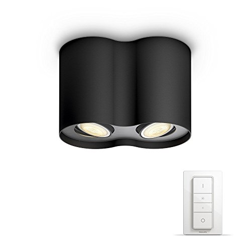 Foco Duplo PHILIPS BY SIGNIFY 2 Unidades (Preto) Philips - Luminárias Decorativas - duplo, preto