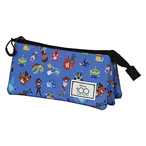 Porta-Canetas DISNEY Triple Fan 2.0 Family (Idade Mínima Recomendada: 3 anos) KARACTERMANIA - Estojos para canetas e lápis - três compartimentos, alça de ombro, plástico rígido, resistente à água