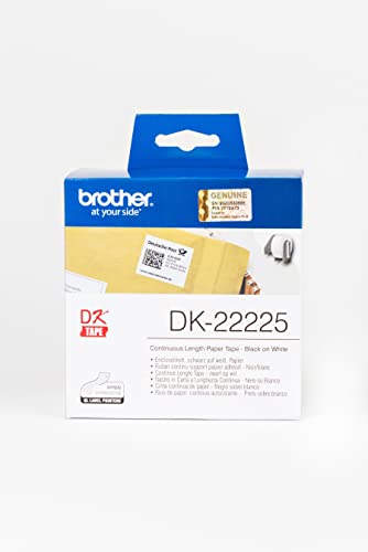 Fita para Etiquetadora BROTHER DK-22225 Preto Brother - Fitas de etiquetas e recargas - preto, direct thermal, 38mm, 30,48m