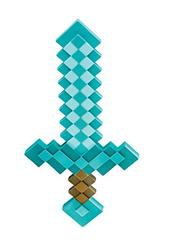 Espada de Diamante Replica de Plastico MINECRAFT (51cm) Disguise - Armas de brinquedo e acessórios - réplica, plástico, minecraft, 51cm