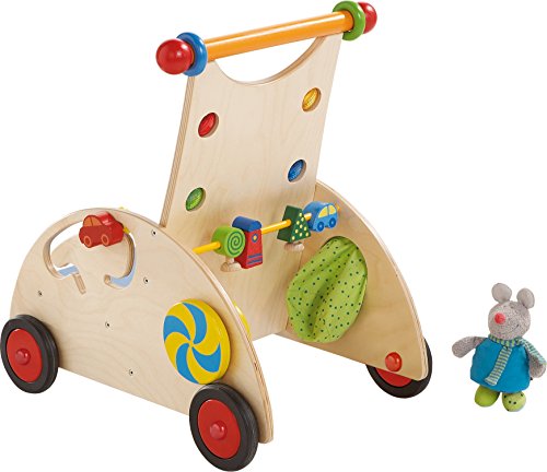 Jogo Didático HABA Veículo de Primeira Descoberta HABA - Móveis para bebês e crianças pequenas - rodas, coordenação motora, rota circular, animal de peluche