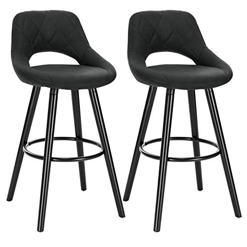 Conjunto de 2 Bancadas WOLTU (Castanho - 39x47x80 cm) WOLTU - Cadeiras de escritório - castanho, pescoço, madeira maciça, polipiel