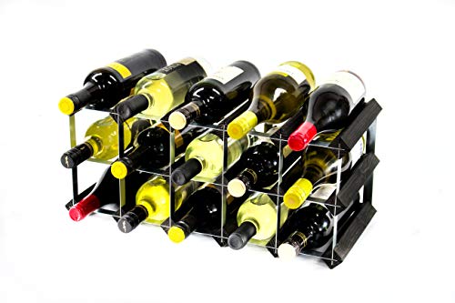 Estante de Vinho CRANVILLE Classic Madeira (Preto - 15 Garrafas) Cranville wine racks - Suportes para vinhos - madeira, 15 garrafas, preto