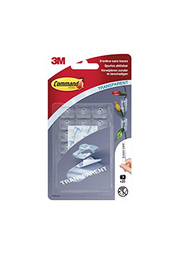 Acessório para Cabos e Alargadores COMMAND 3M 17026CLR Command - Fitas adesivas de escritório - transparente, cabos, alargadores