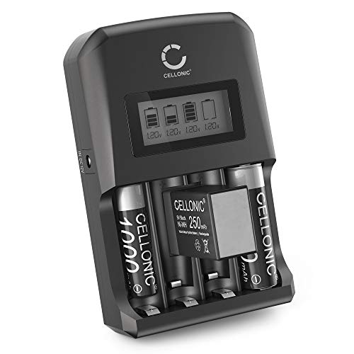 Carregador de Bateria CELLONIC 4 slots (Universal - Preto) CELLONIC - Baterias - universal, 4 slots, preto