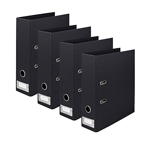 Pasta RÖSSLER SOHO (Preto - Polipropileno - A4) Rössler Papier - Pastas Organizadoras - a4, 8 cm, 2 anéis, etiqueta