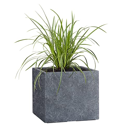 Caixa de Arraço PFLANZWERK Cube Lava 28X28X28Cm Pflanzwerk® - Móveis de exterior - fibra de vidro, argila, reciclável, resistente ao frio