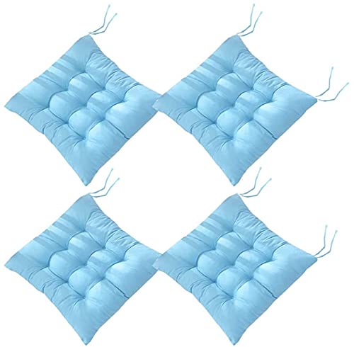 Topstylehouse 4 almofadas macias para cadeira azul 40x40 cm Topstylehouse - Roupa de cama e cama - macias, cadeira, azul, 40x40 cm