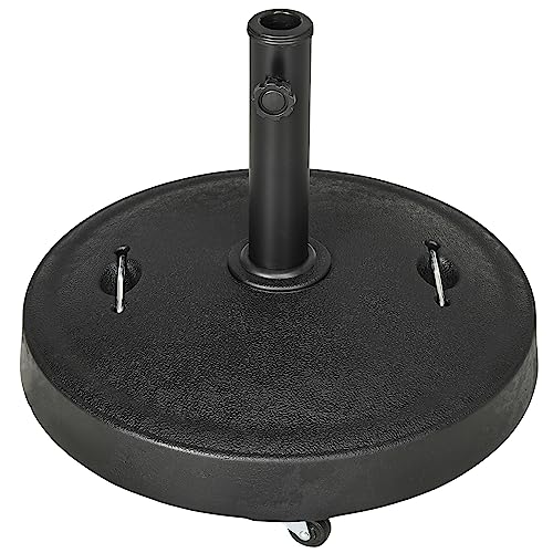 Base de Guarda-Sol Outsunny | 53 x 41 cm - Preto SPANISH AOSOM - Móveis de exterior - base, guarda-sol, outsunny, 53x41cm, preto