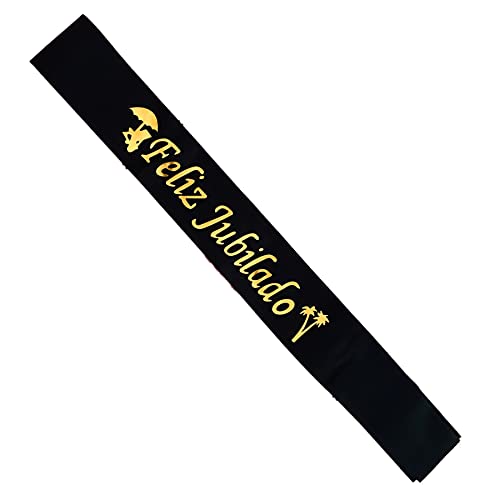 Banda JUBILADO Preto (Satin - 2.5x40cm) jenich - Faixas - preto, satinado, 2.5x40cm