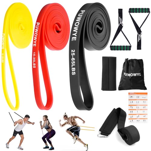 Gomas Elásticas Musculação 3 Níveis PUWOWYE PUWOWYE - Bandas de exercício - musculação, 3 níveis, elástica