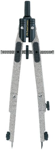 Compasso FABER-CASTELL 1165 (Prateado - Ponta de precisão) Faber-Castell - Ferramentas de medição e marcação de artesanato - ponta de precisão, metal maciço, plástico, traçado preto