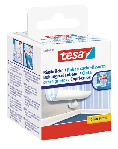 Fita TESA para Revestimento de Fendas (10m x 5cm) TESA - Fita adesiva de ferragens - fita tesa, revestimento de fendas, extremamente flexível, cobertura rápida