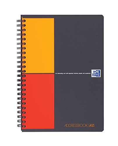 Caderno OXFORD Addressbook (A5 - Preto) Oxford - Agendas de endereços - A5, preto, bolsa interna, fecho esprial