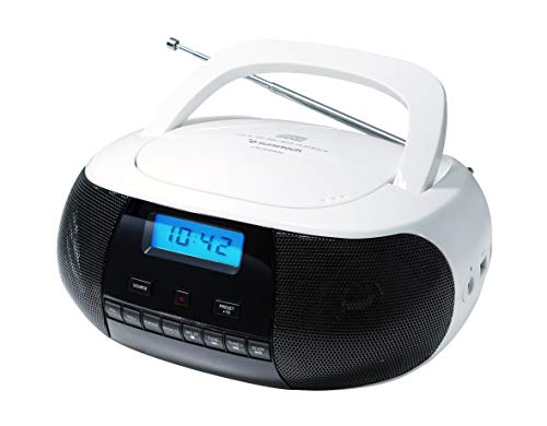 Rádio Portátil Sunstech Crusm400Bk Branco SUNSTECH - Áudio - rádio portátil, sintonizador FM PLL, cd, mp3, memória USB