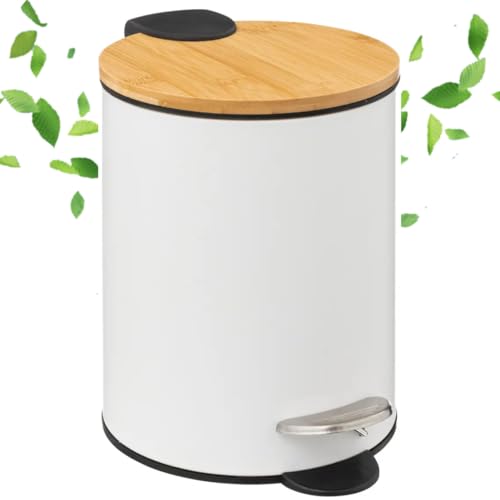 Caixote do Lixo SOLTY com Tampo (Bambu) Solty - Acessórios de contenção de resíduos - bambu, tampo