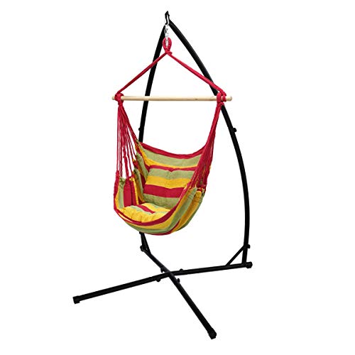 Baloiço Suspensos com Suporte ECD GERMANY ECD Germany - Móveis de exterior - suporte, durável, elegante, confortável