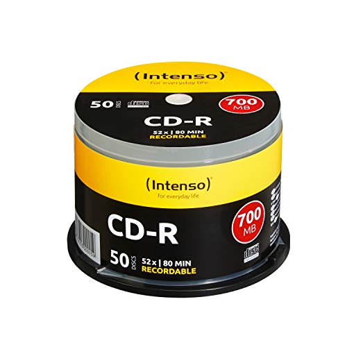 Disco de CDs Intenso CD-R 700MB 50 peça(s) Intenso - Mídias vazias - 700 MB, 50 peças, CD-R, 52x