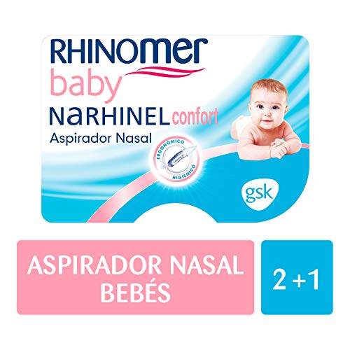 Aspirador de Nasal Narhinel Comfort 2 Recargas Rhinomer - Aspiradores nasais - mucosidade nasal, filtros absorventes, macio, flexível