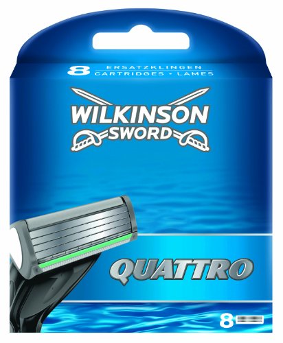 Recarga de Maquina de Barbear WILKINSON SWORD Quattro (8 Unidades) Wilkinson Sword - Lâminas e navalhas de barbear - recarga, máquina barbear, wilkinson sword quattro, 8 unidades
