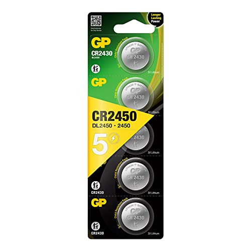 Pilhas Não Recarregáveis GP BATTERIES CR2450 (5 unidades) GP BATTERIES - Baterias - 3V, 610mAh, litio, botão, CR2450