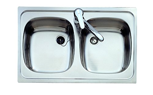 Torneira de Casa de Banho TEKA E/50 2C sem furo TEKA - Computadores - montagem, 50x40,5x21,5 cm, aço inoxidável, 2 cubetas