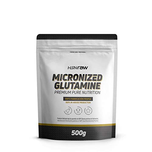 Suplemento Alimentar HSN Glutamina Micronizada (500 g) HSNraw - Bebidas e shakes de nutrição - glutamina, micronizada, 500 g