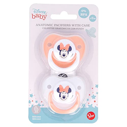 Conjunto de chupetas MINNIE (1 unidade) Stor - Cuidados com a higiene oral - conjunto, chupeta, minnie, anatomico grande, boliche, fácil de limpar