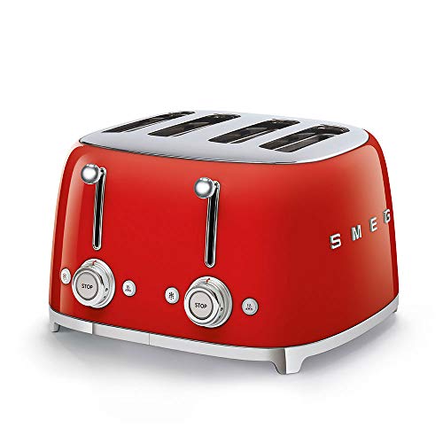 Torradeira SMEG Linea Anni'50 (40 W - Vermelho) Smeg - Torradeiras - 40 W, vermelho, aço, 4 fatias