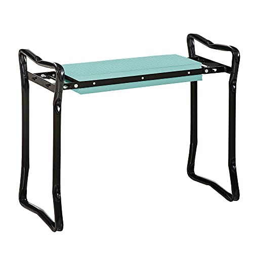 Banco Dobrável Outsunny | 50x80x84cm - Preto Outsunny - Mesas dobráveis - dobrável, 50x80x84cm, preto