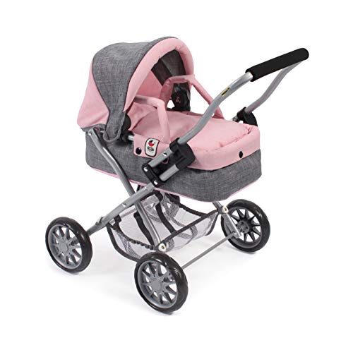 Carrinho de Bonecas BAYER Chic Cinzento Rosa (Idade Mínima Recomendada: 3 anos) 43861 - Acessórios para bonecas e figuras de ação - bonecas, cinzento rosa, idade mínima 3 anos