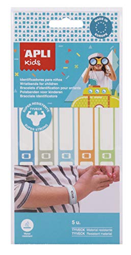 Bracelete de Identificação para Crianças Apli 5 Tyveck Apli kids - Material de escritório - identificação, crianças, aplil