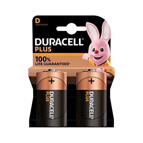 Pilhas Não Recarregáveis DURACELL D 1.5V 2 Unidades Duracell - Baterias de uso geral - 1.5v, 2 unidades, alcalinas, 100% vida útil