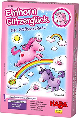 Jogo de Tabuleiro HABA Einhorn Glitzergluck (Idade Mínima Recomendada: 4 anos) HABA - Jogos - jogo de tabuleiro, 4 anos, unicórnios, tempestade