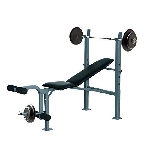 Banco de Musculação HOMCOM A91-076 (Preto - 165x68x114 cm) HOMCOM - Bancos de exercício - preto, 165x68x114 cm